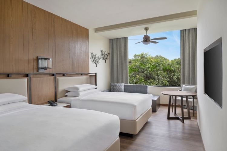 Interior of Deluxe Garden View Room at JW Marriott Jim Corbett Resort & Spa